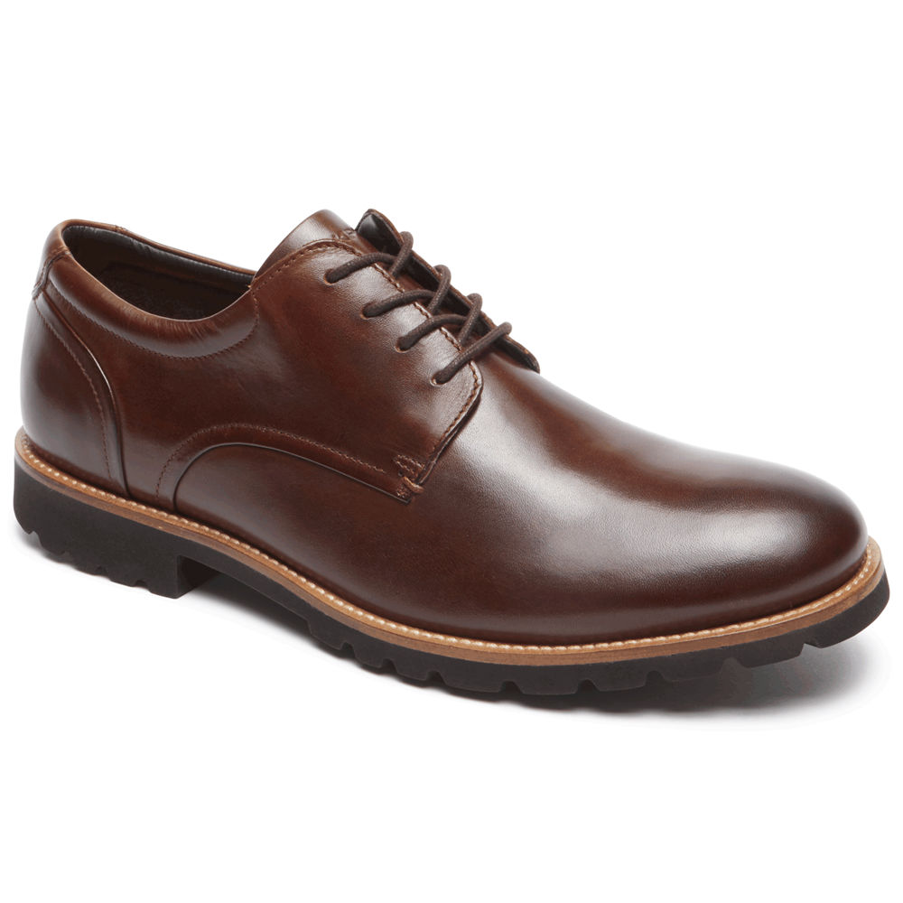 Rockport Mens Oxfords Brown - Sharp & Ready Colben - UK 062-CAYVKM